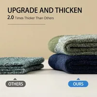 5 Pairs Merino Wool Socks For Men, Super Thick Hiking Socks Thermal Socks For Cold Weather 3