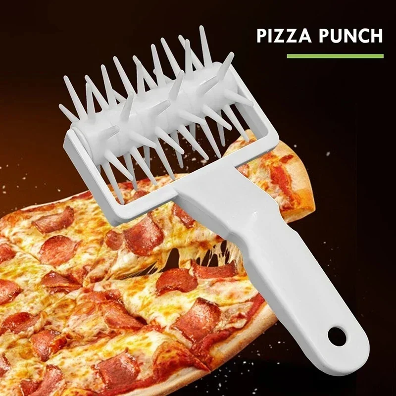 Pizza Rolling Pin Punch Pastry Roller Pin Biscuit Dough Pie Hole Embossing Dough Roller Lattice Craft Kitchen Bake Cooking Tools