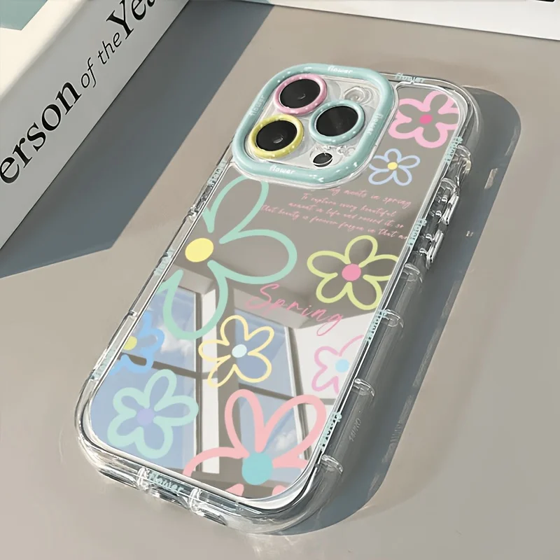 Elegant Spring Flowers Air Cushion Mirror Phone Case Cover