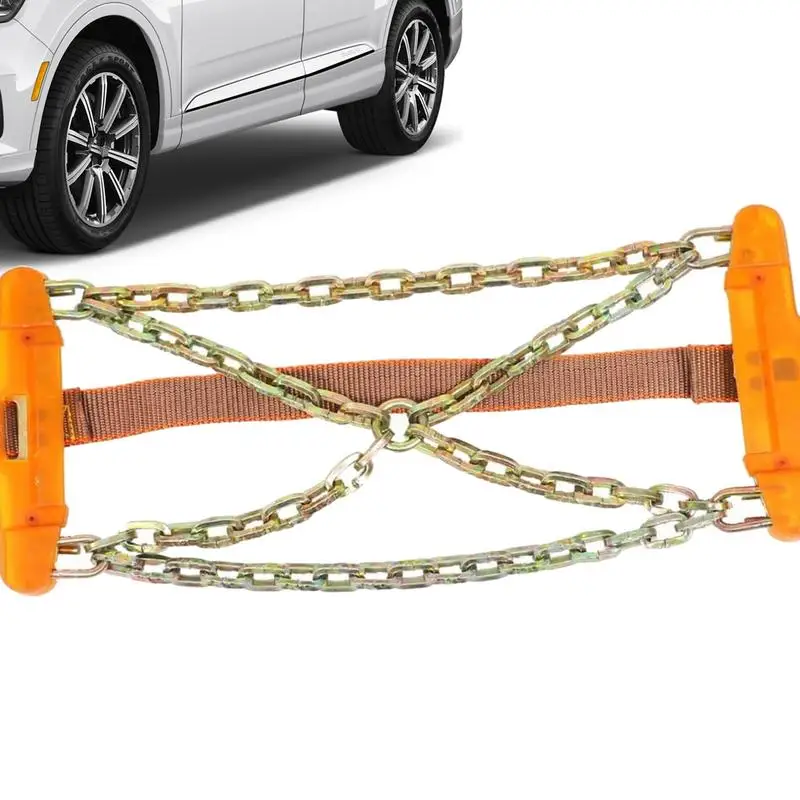 Snow Chains For Car Tires Steel Lawn Mower Tire Chains Automobile Rain Tire Truck Traction Chain For Snow Ice Road