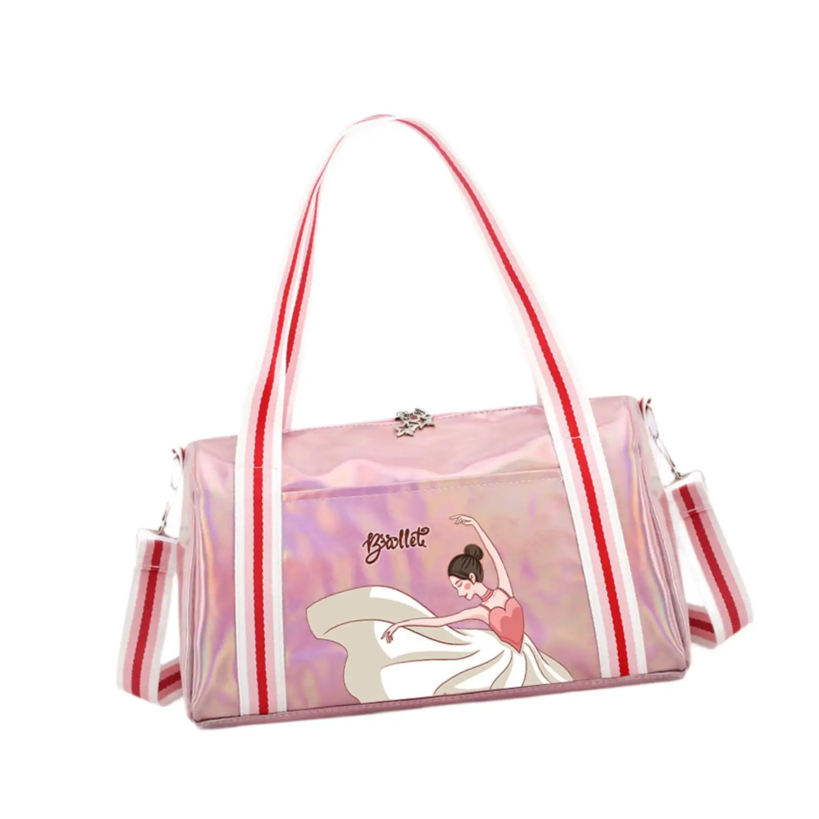 Girl Dance Ballet Bag Kids Handbag Shoulder Bag Multipurpose Portable Duffle Bag for Sports Overnight Workout Airplane Gym 2
