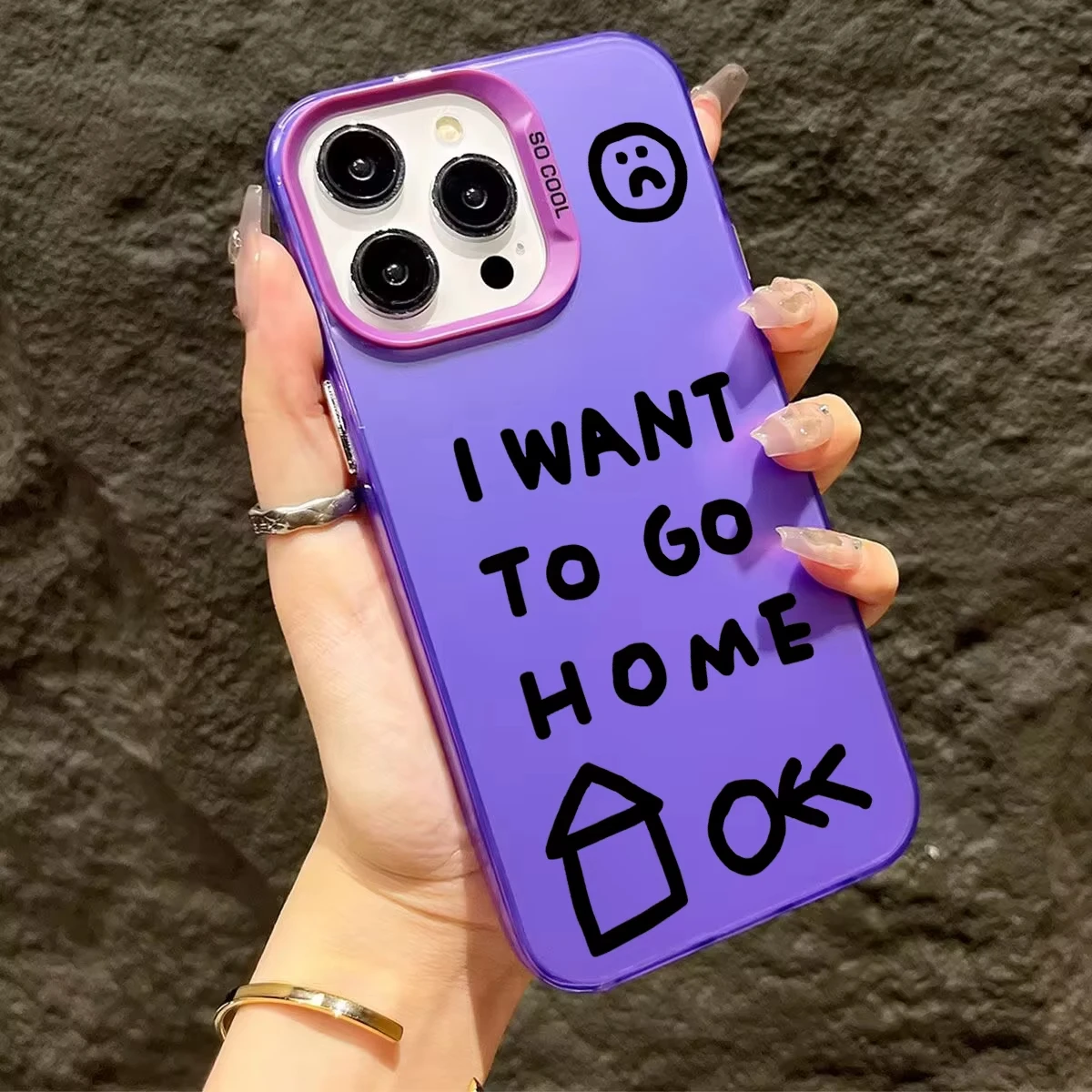 Korean Simple Graffiti Pattern Phone Case Cover