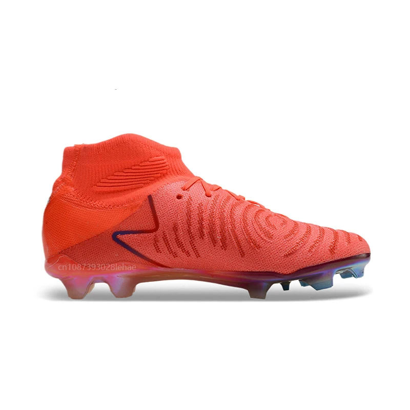 Men's High Ankle Soccer Shoes FG Anti Slip Kids Football Boots High Quality Children's Outdoor Cleats Grass Sneakers Chuteiras