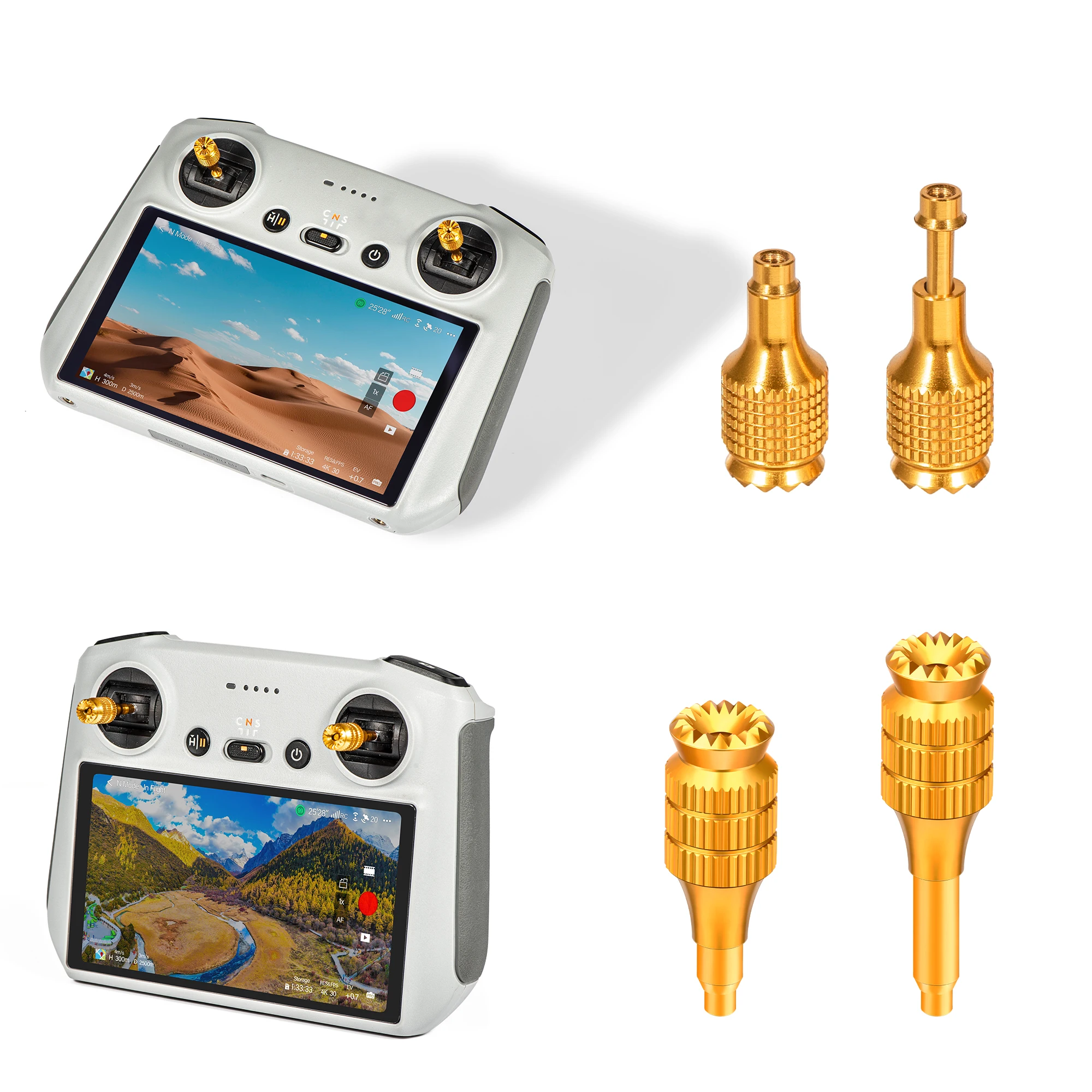 

For DJI Mini 3 PRO Remote Control Aluminum Alloy Stored and Adjusted Accessories Non-slip Remote Control Rod Pair