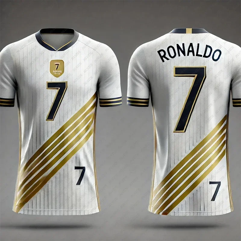 thumbnail image 1 of Camiseta de manga corta de verano 24/25 para hombre, con estampado 3D de Cristiano Ronaldo n.º 7, transpirable, cómoda y absorbente del sudor, de manga corta, 1 of 5