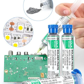 30/50g 납땜용 신형 주석 솔더 페이스트 플럭스, IC PCB Sn42Bi58 183 ℃ SMD 수리 수동 수리 패치 DIY 용접 페이스트