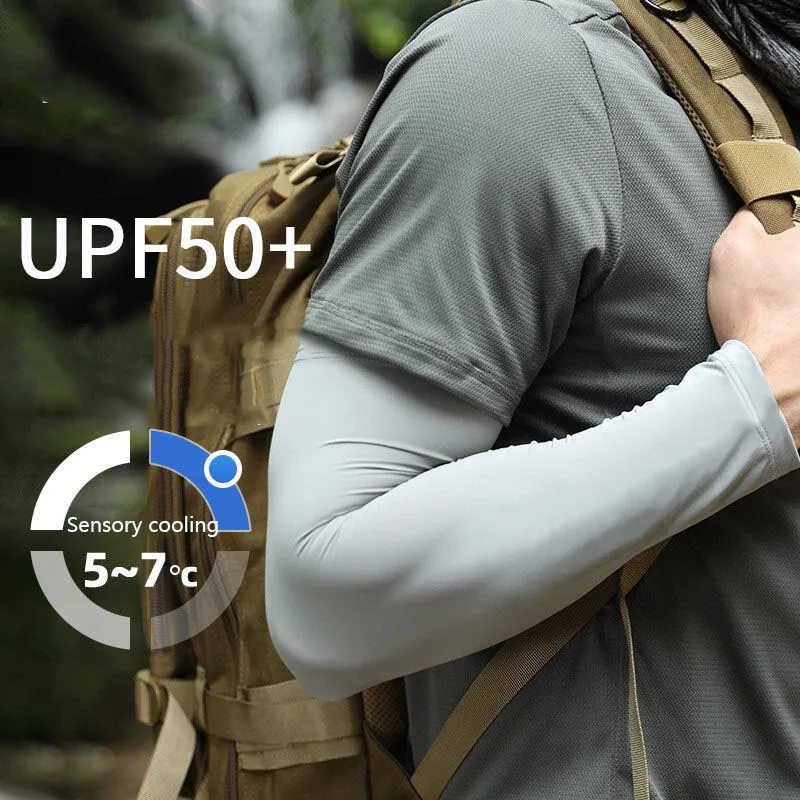 Summer UV Resistant Refreshing And Breathable Extended Cycling Ice Silk Sleeves Sun-protective Sleeves