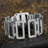 New CANSNOW Rectangle Ladies Wrist Watch Silver Bangle Watches For Women Crystal Hollow Stainless Steel Quartz Female Clock 3