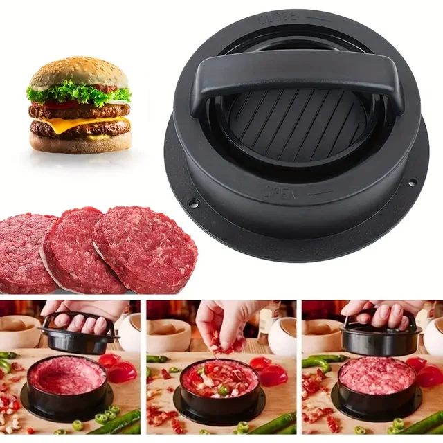 Burger Press Mold & Patty Press Maker -3 in 1 stuffed hamburger patty maker Perfect for Beef,Chicken Patties-Kitchen Press Tool 3