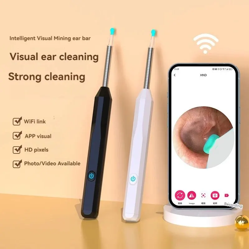 Wireless Ear Wax Remover Luminous Otoscope Ear Cleaner 1296P HD Visual Sticks Endoscope Mini Camera Health Care