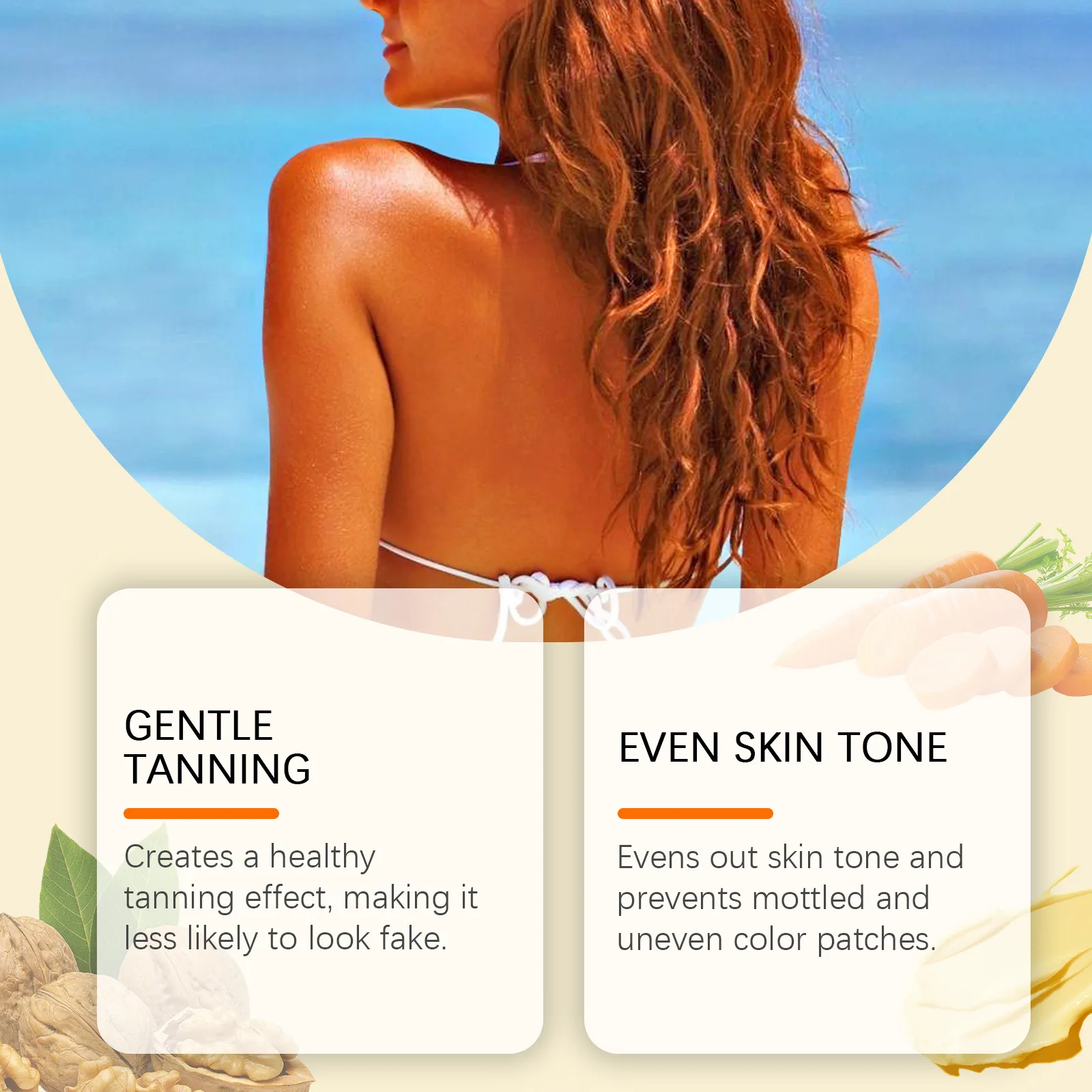Vitamin Body Tanning Cream Long Lasting Keep Nourish Intensive Brown Summer Beach Easy Use Solarium Protect Self Tanning Lotion