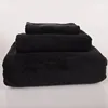 3/2 pc thick multi-faceted microfiber cleaning cloth, rag, black premium microfiber towel for glass, kitchen, bathroom, car wash 6