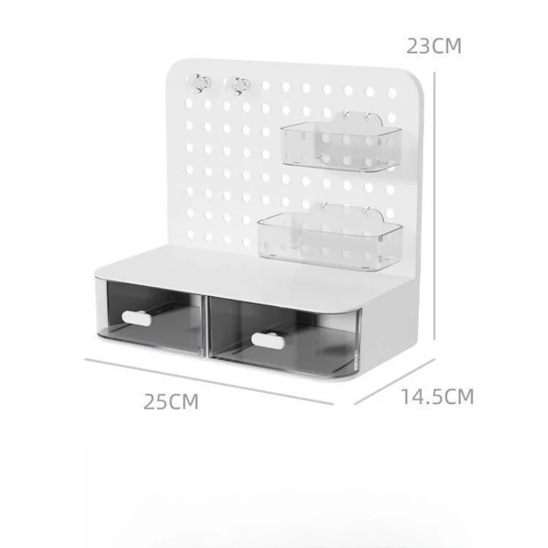 Pen holder,desktop storage box,stationery organizer,stationery storage box,desktop storage kit Desktop Perforated Board Storage Box Drawer Stationery Organizer Sorting Rack Dormitory Office Pen Holder Cosmetics Storage