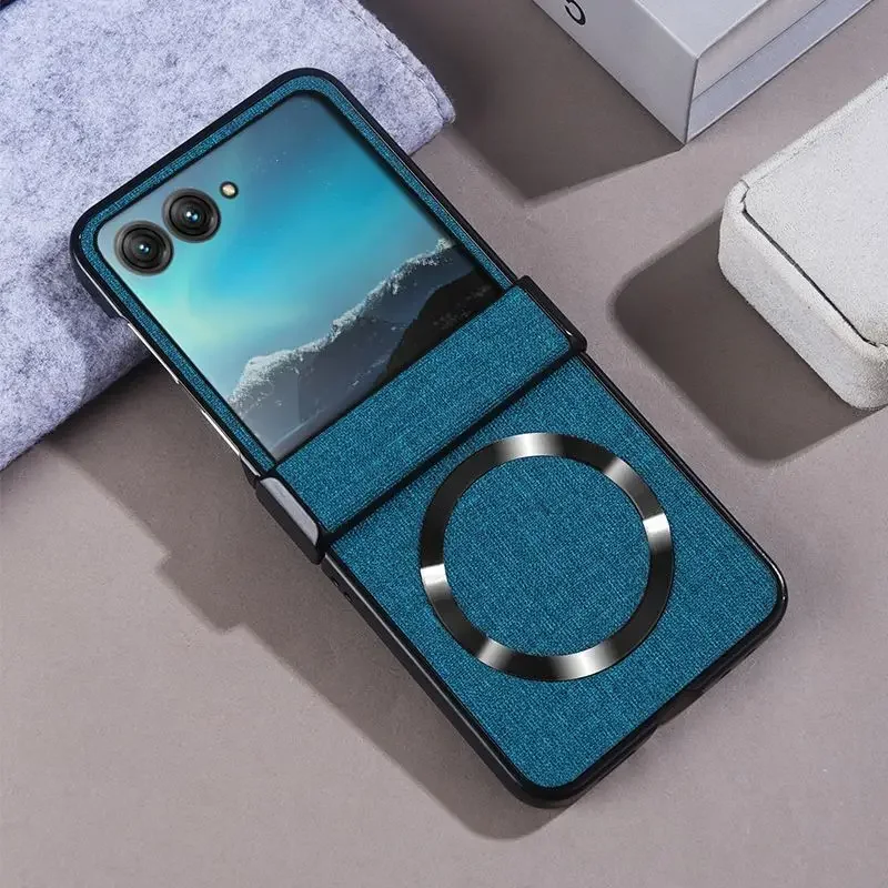 Luxury Retro Magnetic Braid Texture Shockproof Phone Case