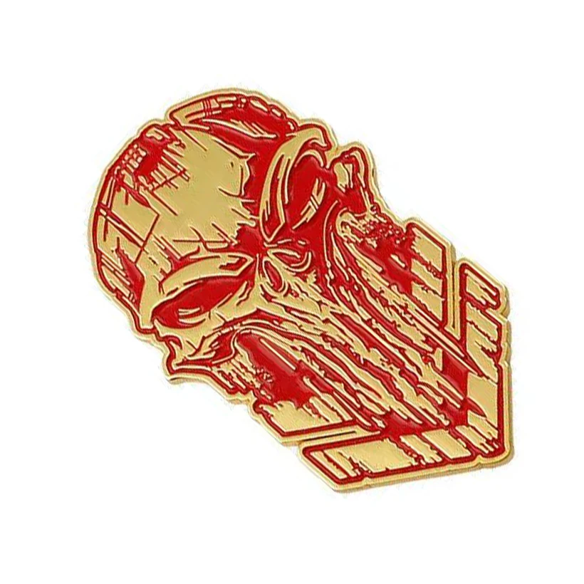 

1 Pieces Red Gold Skull Car Motorycle Sticker Badge Car Truck Body Fender Side Emblem Universal