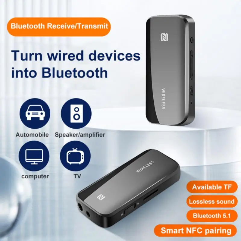 

Bluetooth 5.0 Aux Adapter Wireless Dongle NFC TF Card 3.5mm Jack Handsfree For TV PC Speaker Car Kit Audio Receiver Transmitter