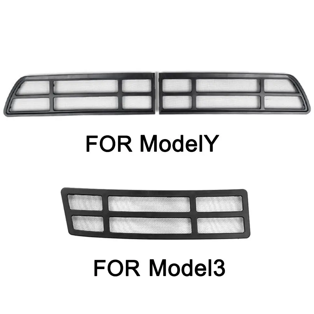 Voor Tesla Y 2021-2023 Insectenwerende Net Voor Kofferbak Airconditioning Afdekking Inlaat Grille Schone Lucht Inlaat Auto Accessoires