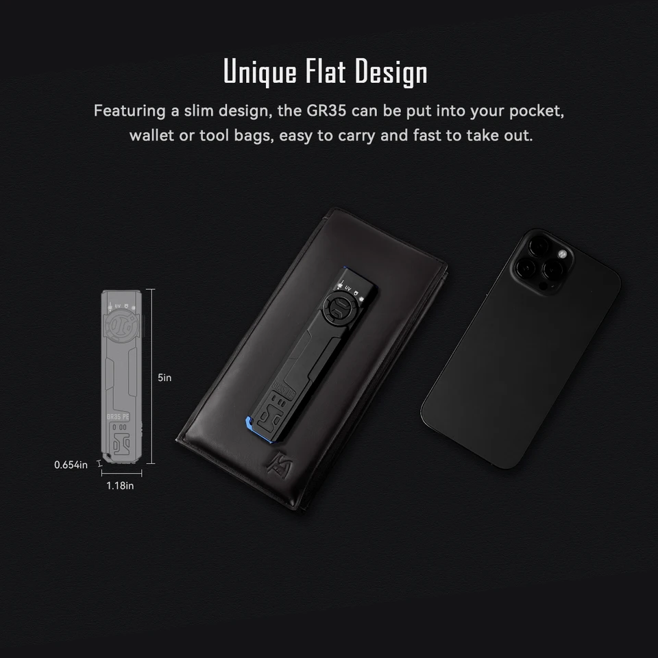 IMALENT GR35 EDC タクティカル懐中電灯 2800ルーメン 充電式 スリム