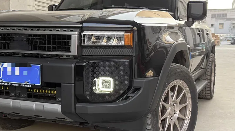 도요타 랜드 크루저 Prado LC250 2024 용 LED FT 안개 램프 동적 회전 신호 자동차 DRL 12V LED 러닝 골든 아이 라이트 장식