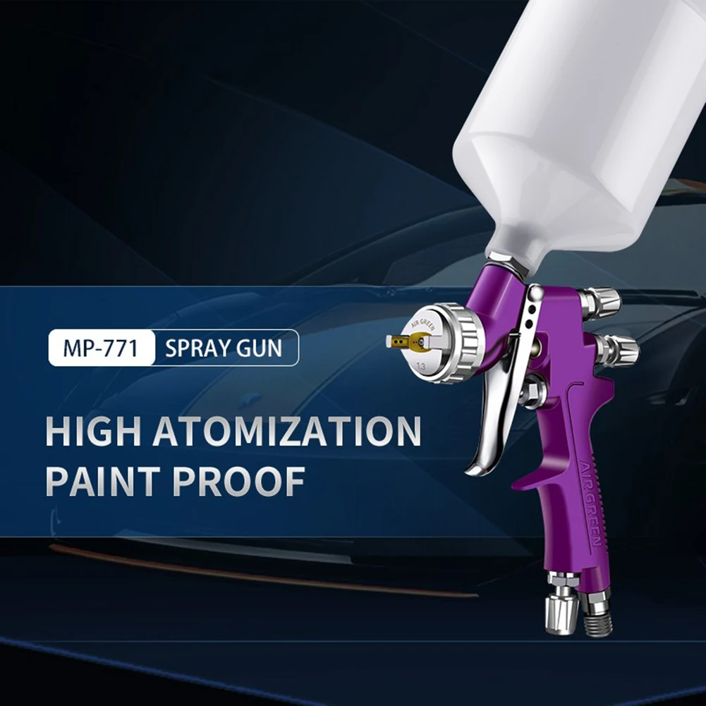 HVLP Pneumatic Air Paint Sprayer High Atomization 1.3MM Nozzle Paint Airbrush Spray Tool for Automotive Furniture Leather Repair