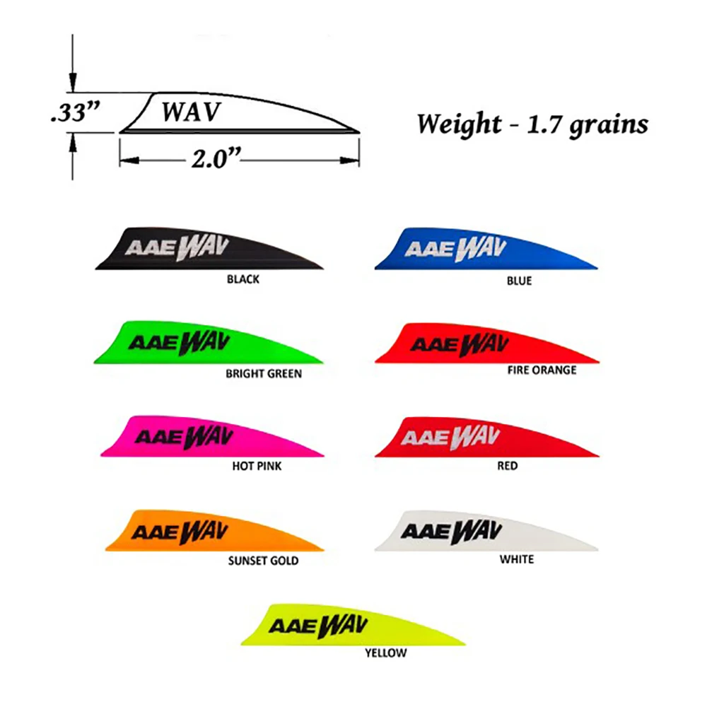 

50PC Arrow Feather WAV Arrow Vanes 2inch plastic Arrow Vans Red Yellow Cyan Black White Blue Orange Orange Magenta