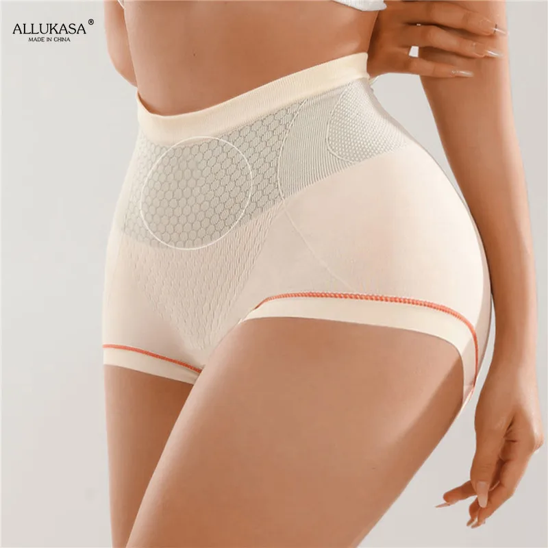 High Waist Women Panties Flat Belly Shaping Briefs Breathable Mesh  Transparent Knickers Tummy Hip Lift Underpants
