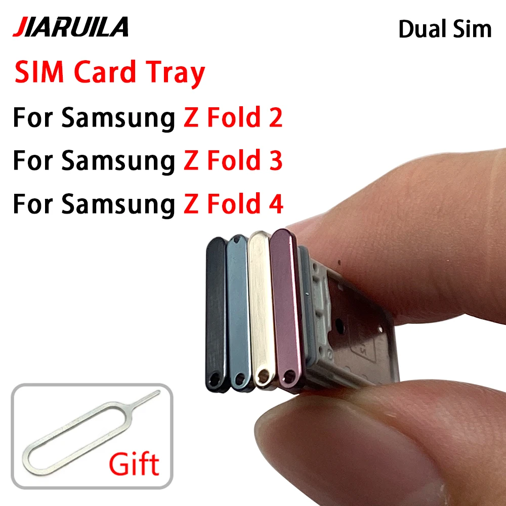 

Dual-Card Sim Tray Holder For Samsung Z Fold 2 3 4 Fold2 Fold3 Fold4 SIM Card Tray Slot Holder Adapter Socket Repair Parts