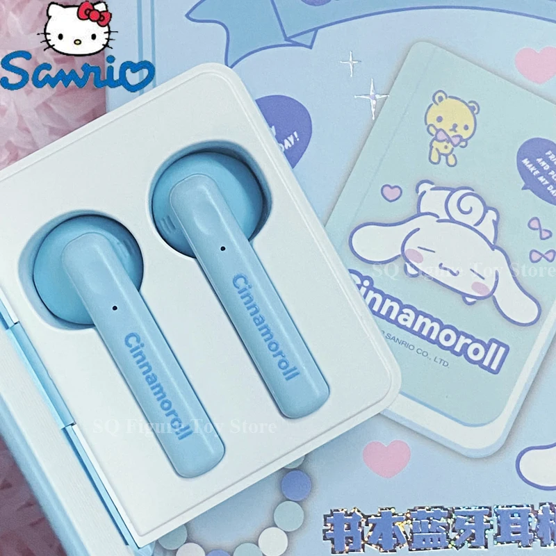 

Genuine Sanrio Bluetooth Earphones Kawaii Cinnamoroll Kuromi Pochacco Mymelody Hello Kitty Sports Long Range Women Girl Gift Toy