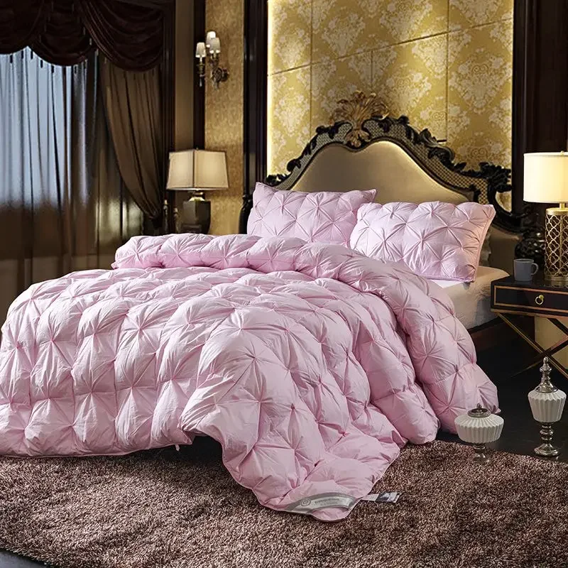 Goose Down Soft Duvet Luxury Blanket King Queen Twin Size Comforter Bedding Filler Bread Shape Super Warm Quilt 2