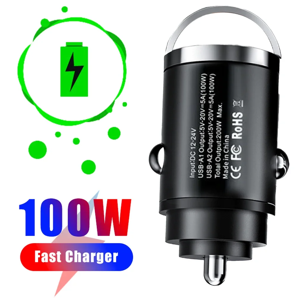 

Car Charging Fast For Samsung iPhone Xiaomi Realme Transparent Pull USB Type C Phone Chargers Automobiles Interior Accessories