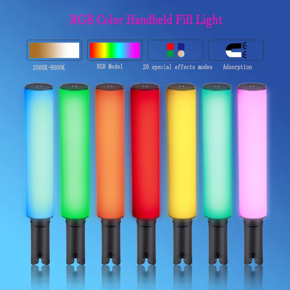 Портативная Светодиодная лампа для фотосъемки ручной светильник RGB