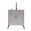 Stainless steel Kitchen sink Laundry Sink W/ Cabinet and Faucet alloy Cabinet for Laundry Utility Room Laundry Tub 2