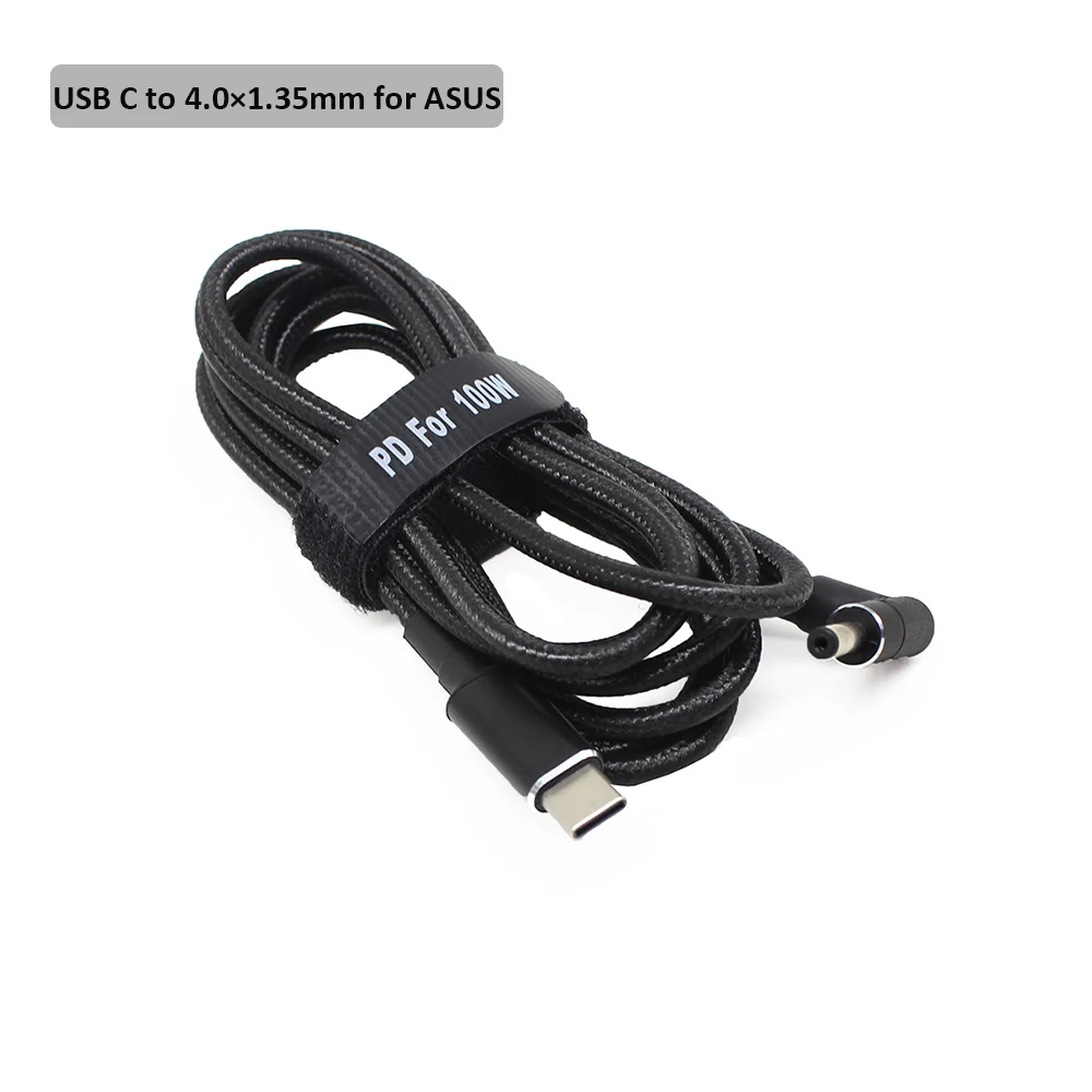 USB 타입 C PD 충전 케이블 코드 DC 전원 어댑터 잭 컨버터 13개 플러그 남성용 레노버 아수스 델 HP 노트북 충전기