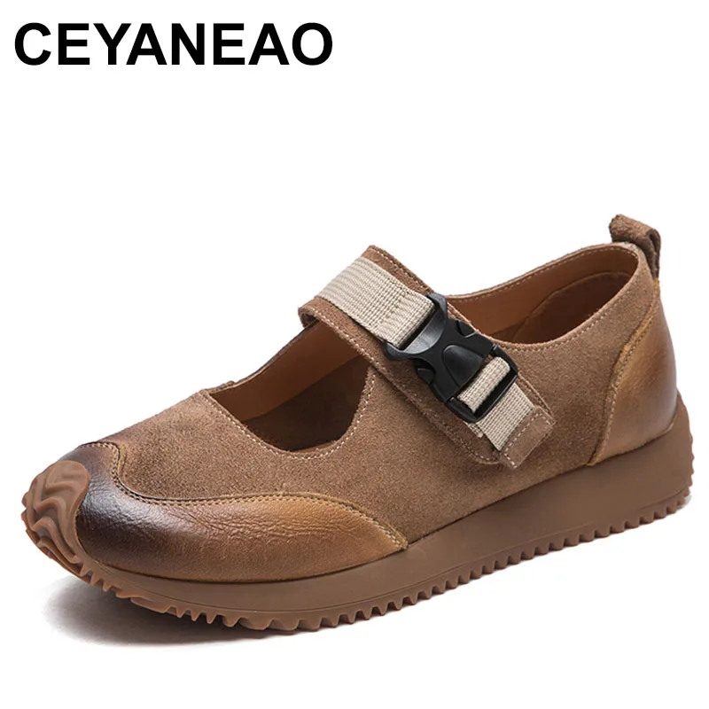 

Женские кожаные туфли-лодочки на низком каблуке, Повседневные Туфли Мэри Джейн, женские туфли ручной работы из натуральной кожи, весенние туфли на танкетке 2024