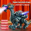 Spray Mechanical Dinosaurs Animal Model Dragon Walking Electronic Dinosaurio Juguete Robot Pterosaurs Toys Gift For Children 1
