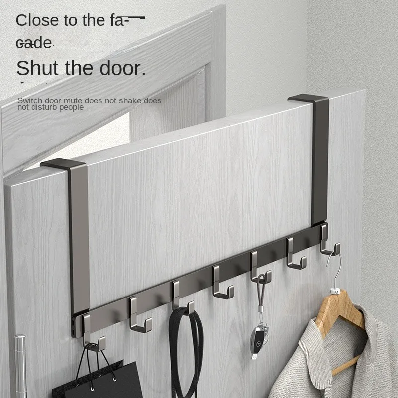 Light luxury door back hanger with 6 hooks-space saving, no drilling required, easy to install, door back hanging hanger