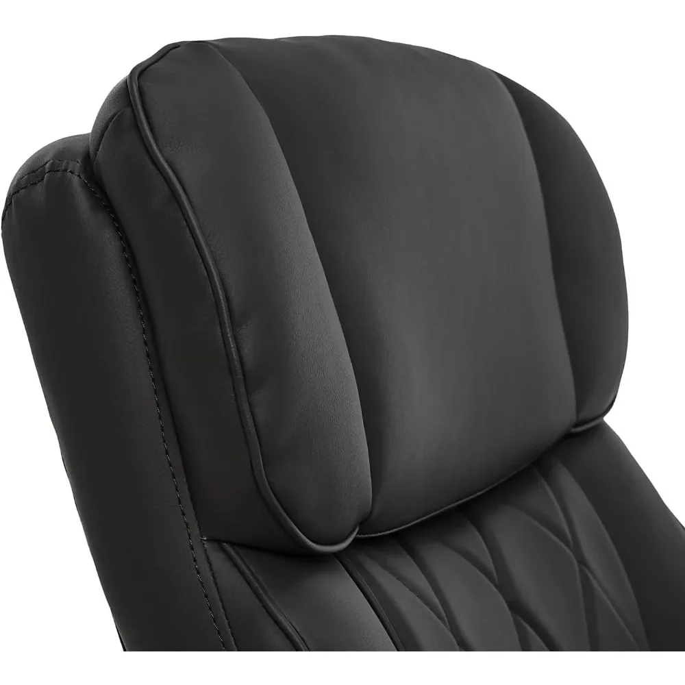 La-Z-Boy Sutherland Ergonomic Faux Leather Swivel Computer and Desk Chair, Black (CHR10048A) 3
