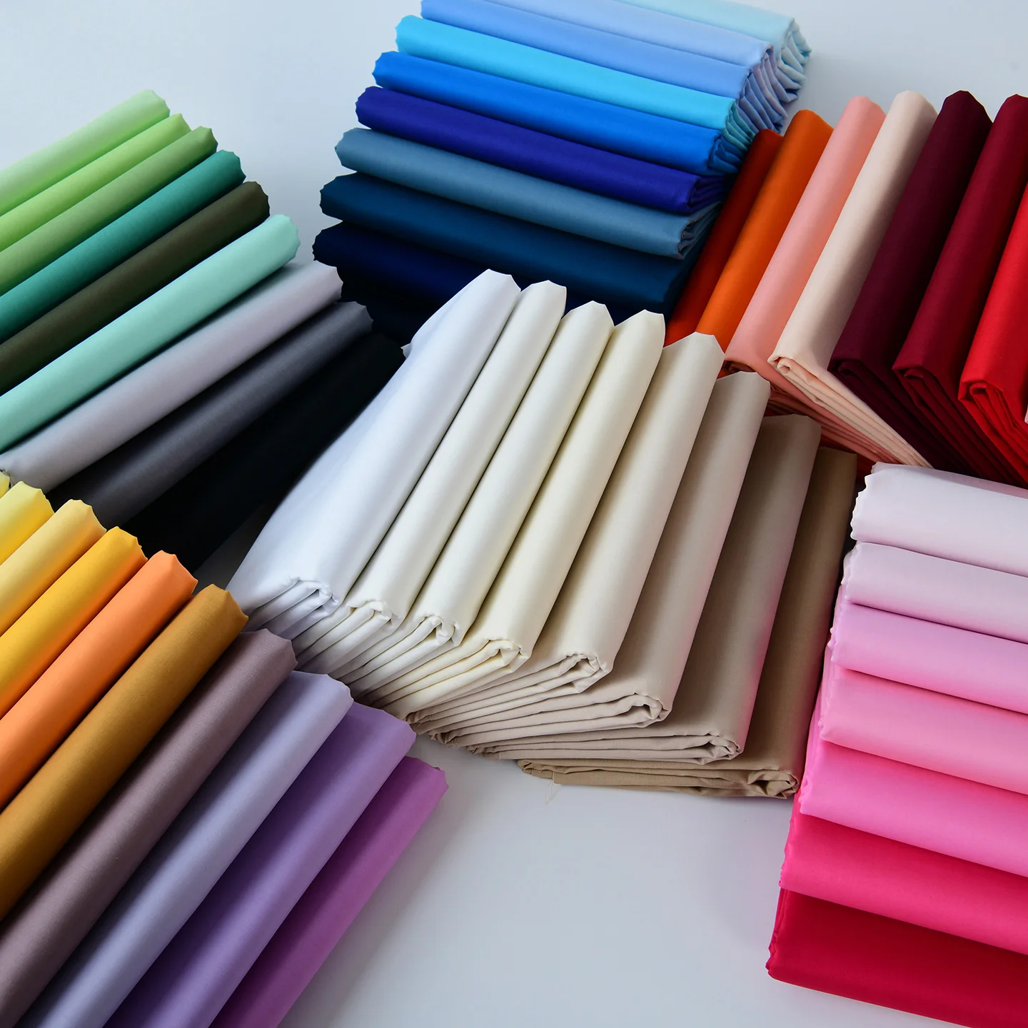 Pure Cotton Fabric in Solid Color – 140x50cm Plain Weave for DIY Craft and Sewing Projects