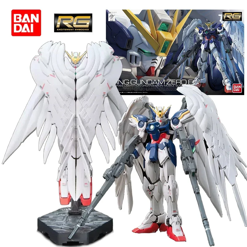 

Bandai Gundam RG Wing Zero EW 1/144 14Cm Gundam Wing Original Action Figure Model Kit Assemble Toy Birthday Gift Collection