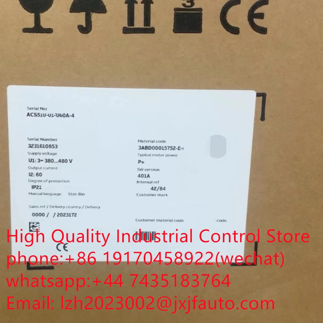 

ACS510 series VFD，ACS510-01-072A-4，order number 3ABD00015753-D