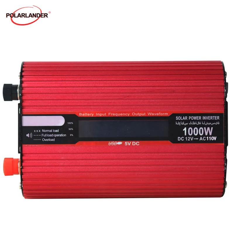 

Автомобильный инвертор с USB-преобразователем мощности, 1000 Вт, 12 В в 110 В