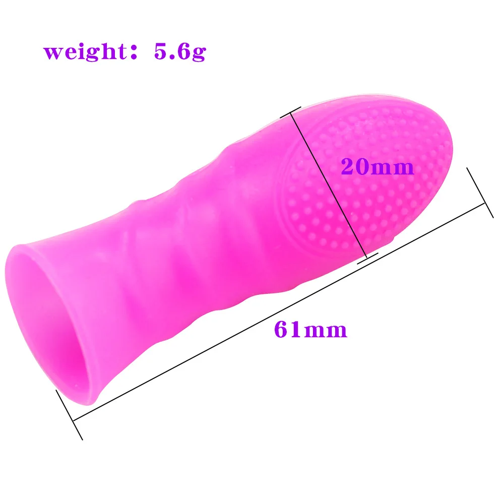 Finger Vibrator Women G-spot Clit Stimulator Masturbation Massager Lesbian Erotic Silicone Finger Condom Sex Toys Couple sex toys