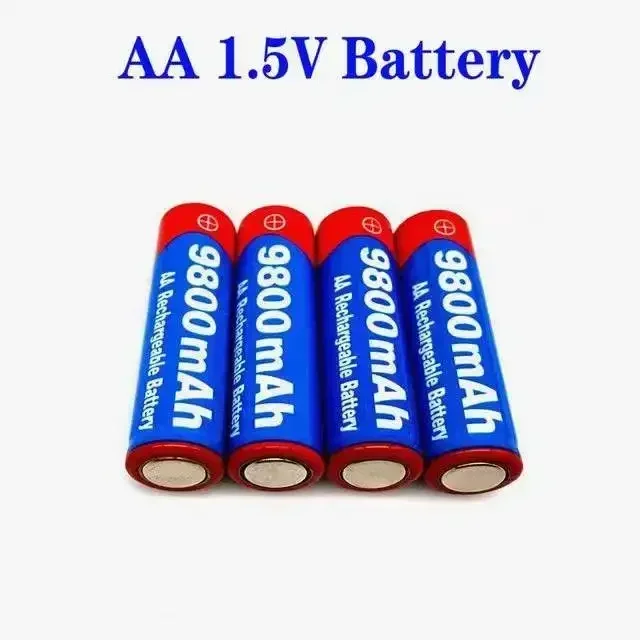 

2024 New4~20pcs/lot Brand AA rechargeable battery 9800mah 1.5V New Alkaline Rechargeable batery for led light toy mp3