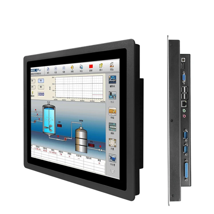 

VESA mount or embedded full aluminum fanless touch panel pc Android / Linux x86 industrial waterproof tablet