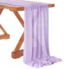 Set of5 Chiffon Table Runner  Wedding Arch Gauze Vintage Romantic Wedding Chair Sashes Birthday Party Baby shower Ceremony Decor 2