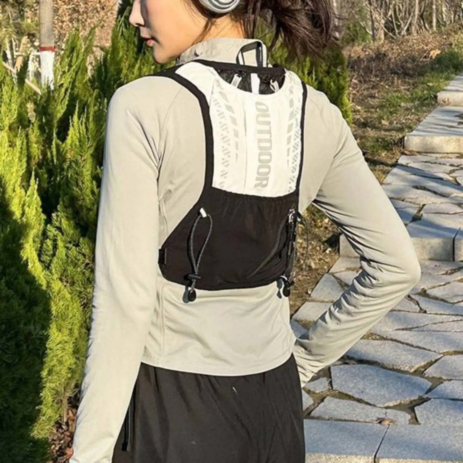 장거리 워터 베스트 경량 트레일 러닝 워터 베스트 다용도 수납 레이아웃 남녀공용 아웃도어 기어, 하이킹