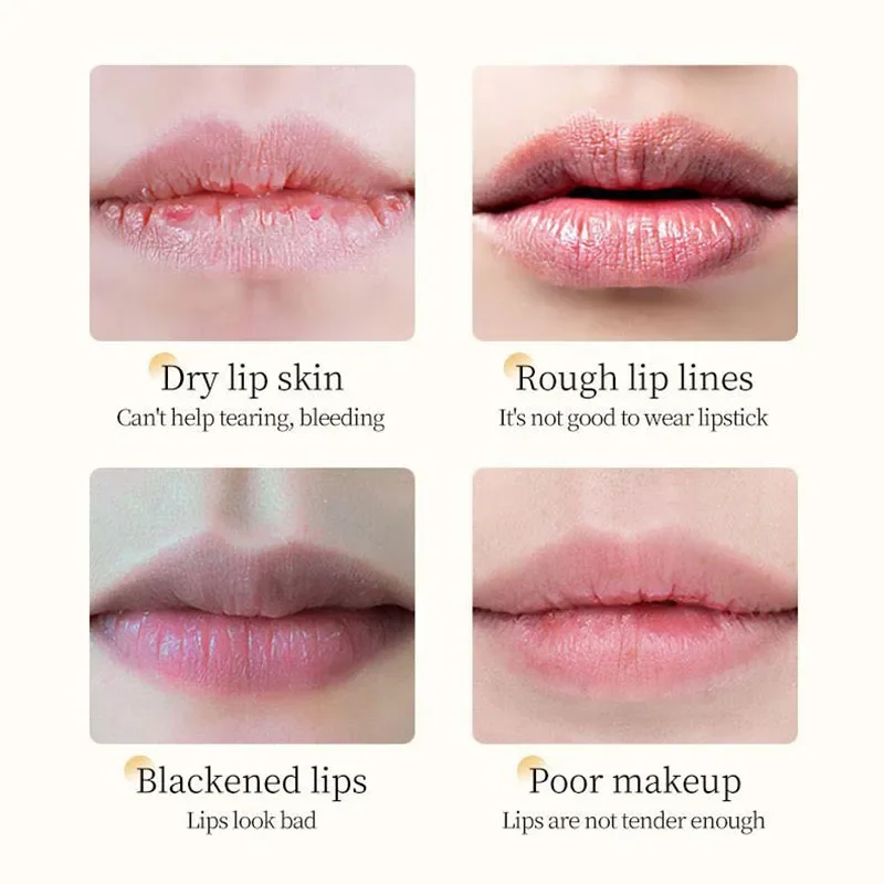 BIOAQUA فيتامين E العسل بلسم الشفاه ترطيب مكافحة ت...