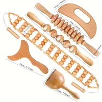 Ensemble de massage en bois 6 pièces-6 outils de massage uniques pour soulager et la relaxation musculaire des tissus profonds-cadeau parfait pour les proches 3