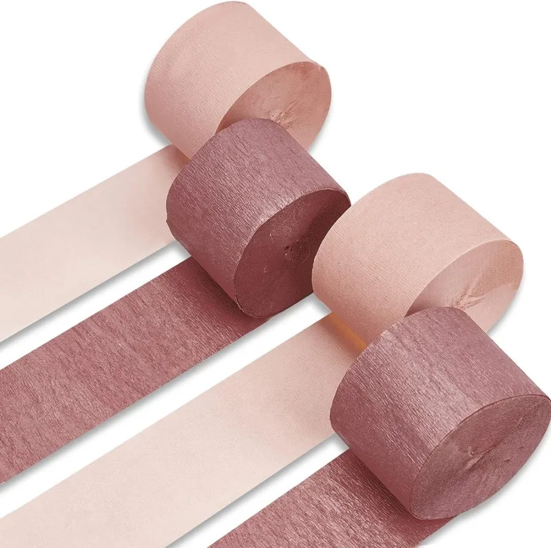 4 Rollen Krepppapier-Streifen DIY Bastelmaterial Faltenpapierrolle für Hochzeits- und Partydekoration, Bühnengestaltung, grünes Verpackungsmaterial – Detail 21