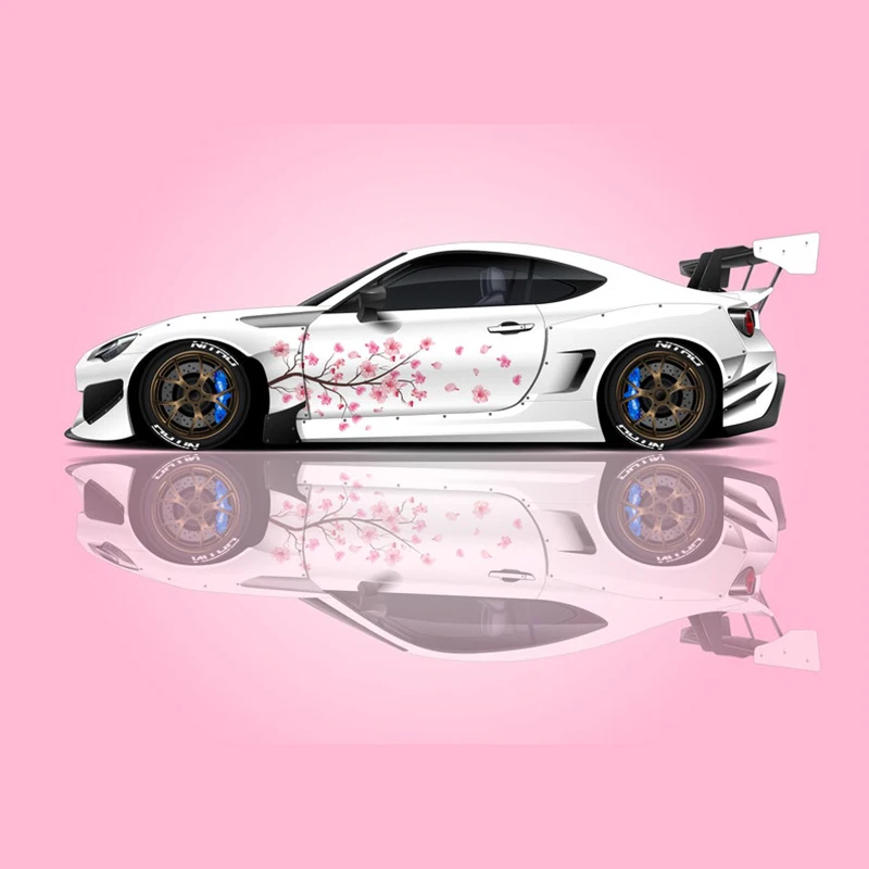 

Sakura Cherry Blossom Livery, Japanese Side Car Decal, Universal Size, Large Vehicle Graphics